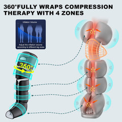 Pryfey leg massager cushioned wraps for comfortable, even pressure.