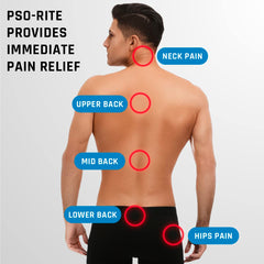 PSO-RITE on hip flexor area to improve mobility and tension relief