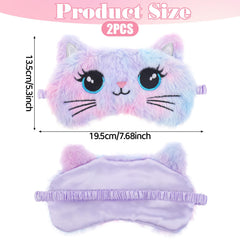 Psyqtsuary two-pack plush eye masks for comfortable sleep