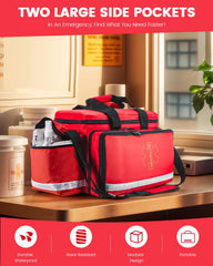 PTAHON first aid bag organization pockets help locate tools quickly during shifts.