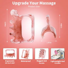 PUOPOSTY fascia massage blaster tool 10-tooth flat head targets deep tissue relief along legs.