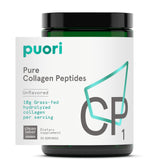 Puori Pure Collagen Peptides powder in jar, potential support for skin and joints.