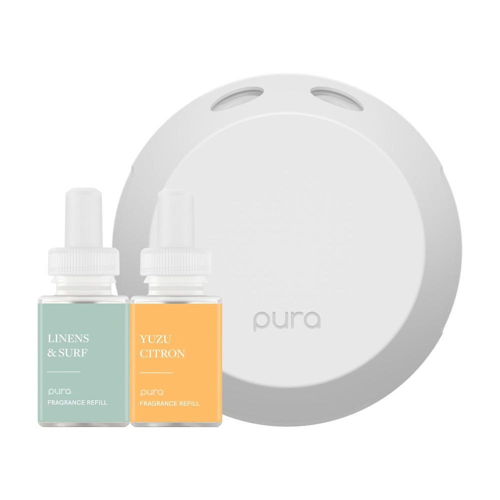 Pura 4 smart fragrance diffuser in a modern home