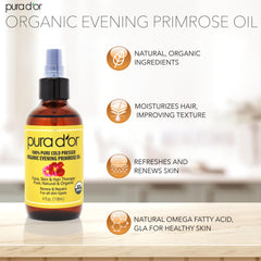 Close-up of the dropper releasing oil for nourished skin and hair.