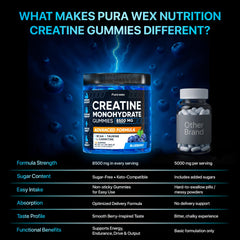 PURA WEX NUTRITION gummies in a gym bag ready for on-the-go energy