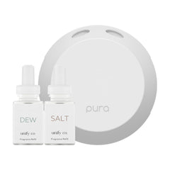 Pura 4 square box diffuser enhances home ambiance with sleek design.