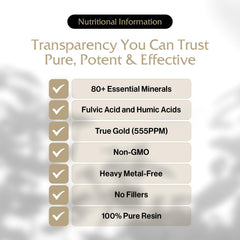 Pürblack Gold-infused resin vial signals premium quality and antioxidant-friendly formulation.