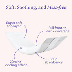 PurComfy skin-friendly formula close-up, safe for sensitive postpartum skin.