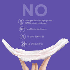 PurComfy pads with adhesive back and wings stay in place during movement.