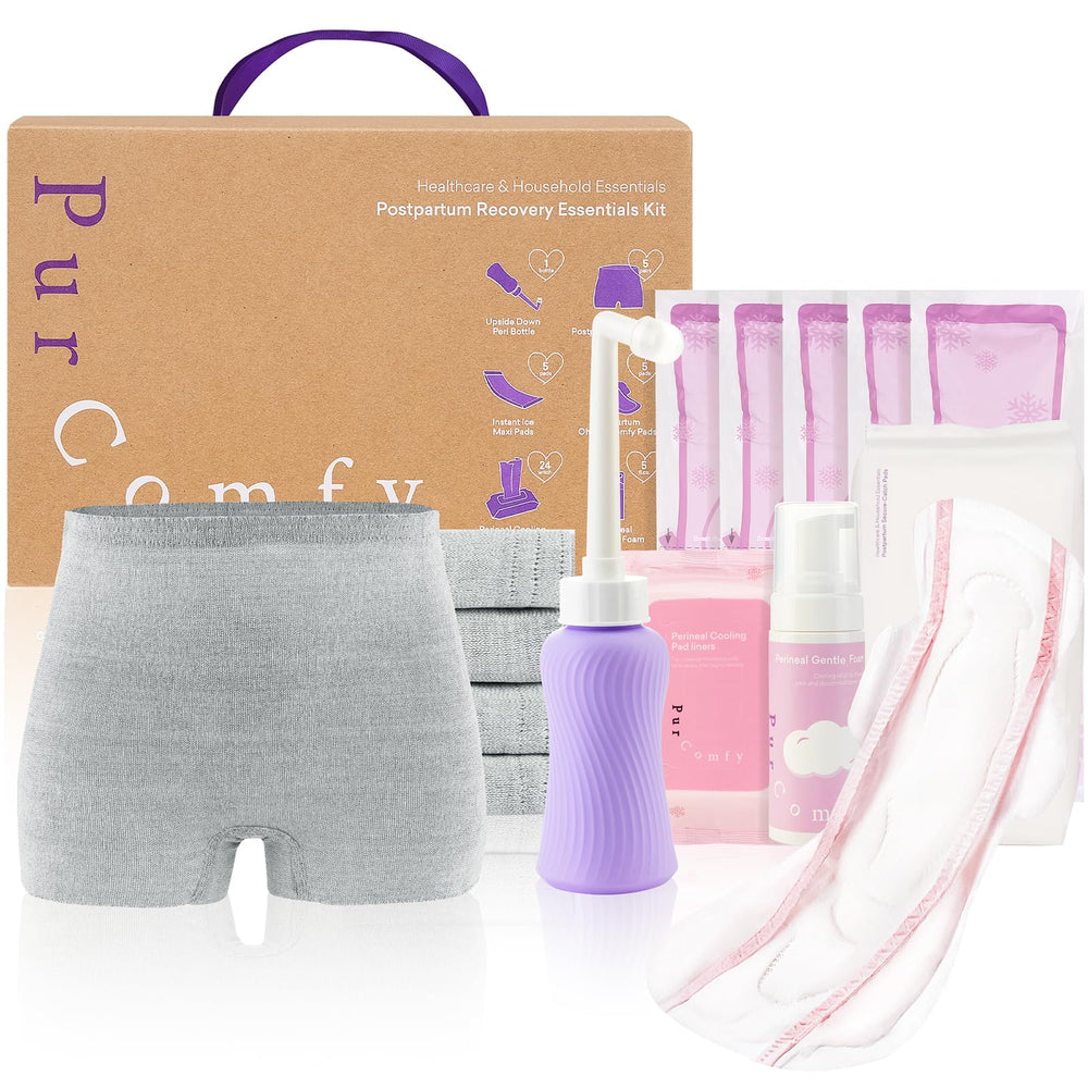 PurComfy upside-down peri bottle for targeted cleansing after delivery