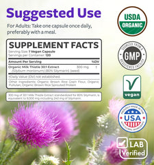 Pure Co 30:1 concentrated extract graphic illustrating high potency 80% silymarin