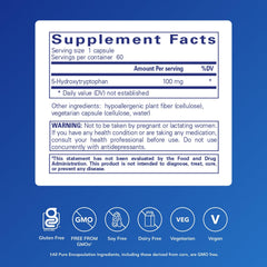 Close-up of 5-HTP tablets highlighting product form.