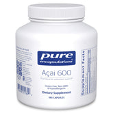 Pure Encapsulations Acai 600 bottle front showing antioxidant berry formula
