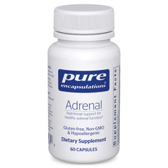 Pure Encapsulations Adrenal Cortex bottle front showcasing premium adrenal support.