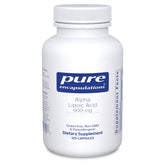 Pure Encapsulations Alpha Lipoic Acid 600 mg bottle for antioxidant support.
