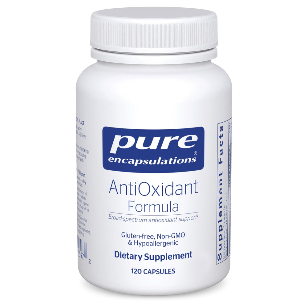 Pure Encapsulations AntiOxidant Formula bottle for daily antioxidant support.