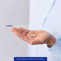 Close-up of Pure Encapsulations Athletic Nutrients capsule for easy swallowing size