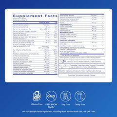 Label design of Pure Encapsulations Athletic Nutrients shows purity and ingredients