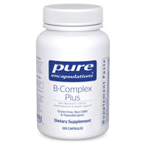 Pure Encapsulations B-Complex Plus bottle front view highlights nervous system support