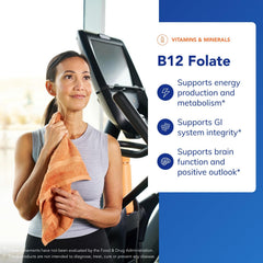 Pure Encapsulations B12 Folate label – clear ingredient details.