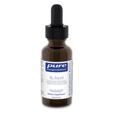 Pure Encapsulations B12 Liquid bottle highlighting methylcobalamin for energy and nerve support