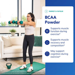 Pure Encapsulations BCAA Powder dissolving in water smooth mix supports post-workout recovery