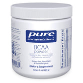Pure Encapsulations BCAA Powder package showing lean muscle support during workouts