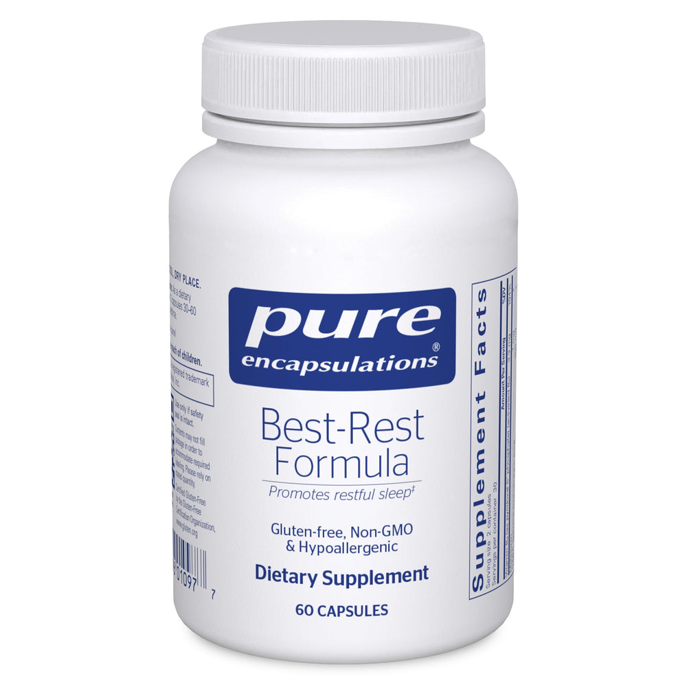 Pure Encapsulations Best-Rest Formula bottle supports a calm bedtime routine