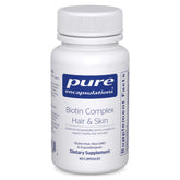 Pure Encapsulations Biotin Complex Hair & Skin bottle for daily hair and skin support.