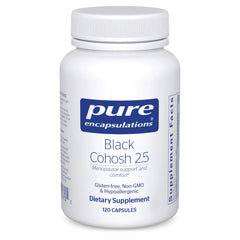 Pure Encapsulations Black Cohosh 2.5 bottle front view for menopause support