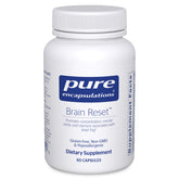 Pure Encapsulations Brain Reset bottle on shelf suggesting focus support for daily tasks