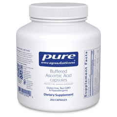 Pure Encapsulations Buffered Ascorbic Acid Capsules bottle with neutral pH for gentler vitamin C