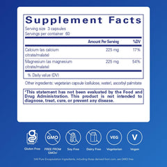 Close-up of Pure Encapsulations Calcium Magnesium capsules showing smooth finish