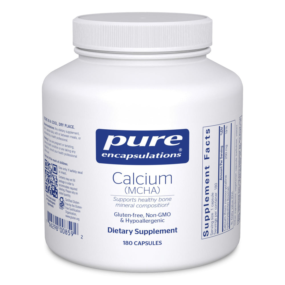 Pure Encapsulations Calcium MCHA bottle for bone support