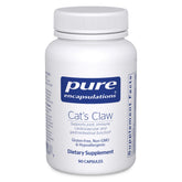 Pure Encapsulations Cats Claw capsule close-up for joint and immune support.