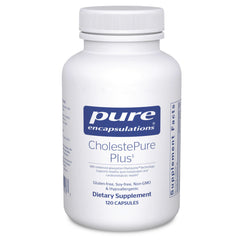Pure Encapsulations CholestePure Plus bottle front, berberine formula for lipid support