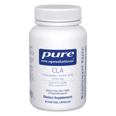 Pure Encapsulations CLA 1,000 mg bottle ready for daily supplementation.