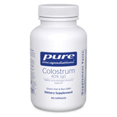 Pure Encapsulations Colostrum 90 capsules bottle on display suggesting trusted immune support