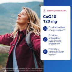 Pure Encapsulations CoQ10 120 mg capsules close-up emphasizing antioxidant support