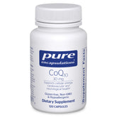 Pure Encapsulations CoQ10 30 mg bottle front highlighting energy support
