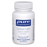 Pure Encapsulations Cortisol Calm bottle front view showing potential stress support option.