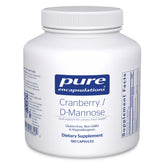 Pure Encapsulations Cranberry D-Mannose bottle front for urinary health