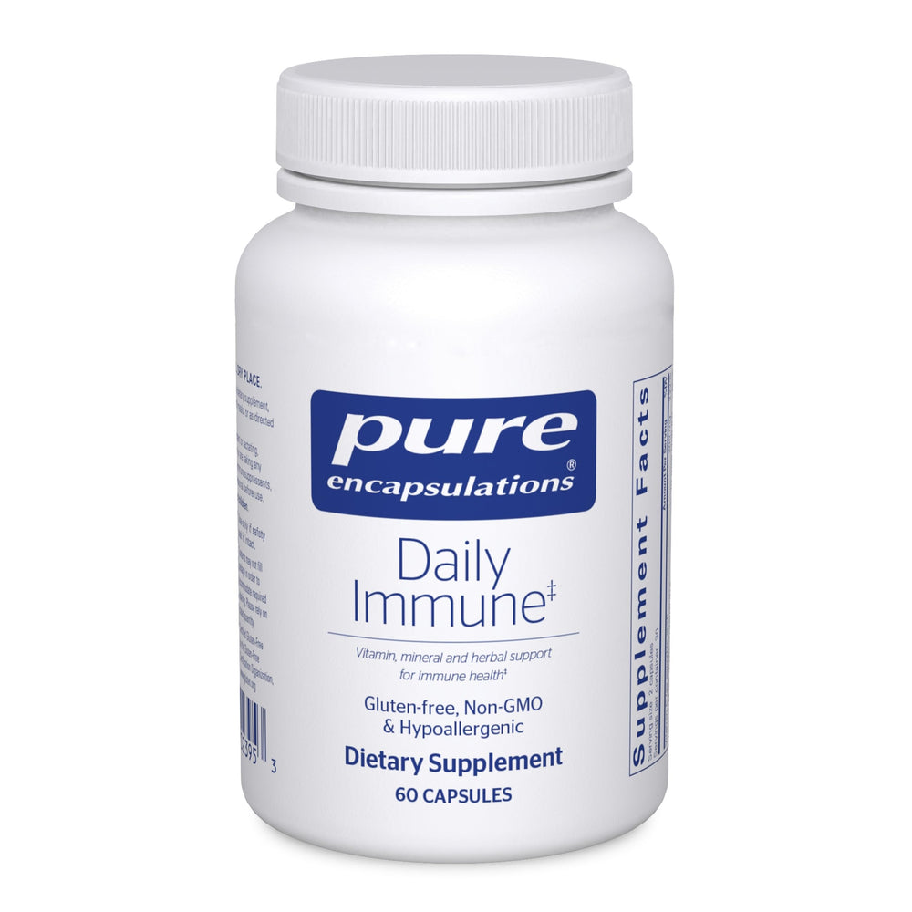 Pure Encapsulations Daily Immune bottle front for everyday immune support.