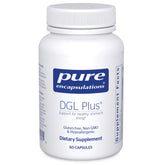 Pure Encapsulations DGL Plus bottle front shows digestive support capsules