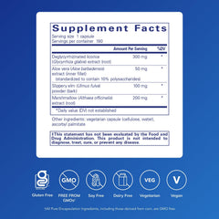 Close-up of DGL Plus capsules prepared for daily digestive support