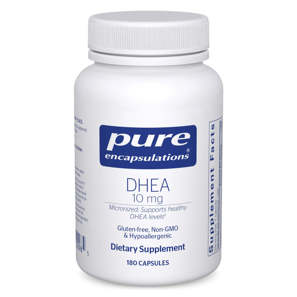 Pure Encapsulations DHEA 10 mg bottle signaling hormone balance support