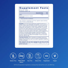 Pure Encapsulations DHEA 5mg bottle label — shows 180 vegan capsules for daily use.