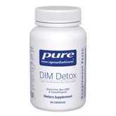 Pure Encapsulations DIM Detox bottle label showing detox support potential.