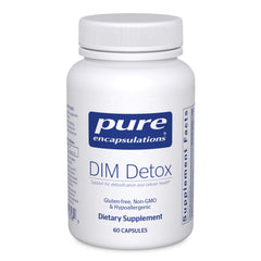 Pure Encapsulations DIM Detox bottle label showing detox support potential.