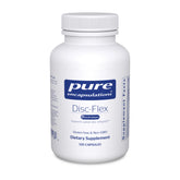 Pure Encapsulations Disc-Flex bottle cap close-up, featuring vegetarian capsules for spinal support.
